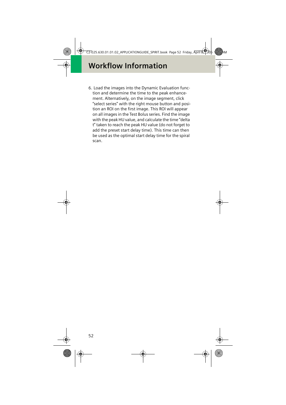 Workflow information | Siemens syngo CT 2005C User Manual | Page 52 / 321