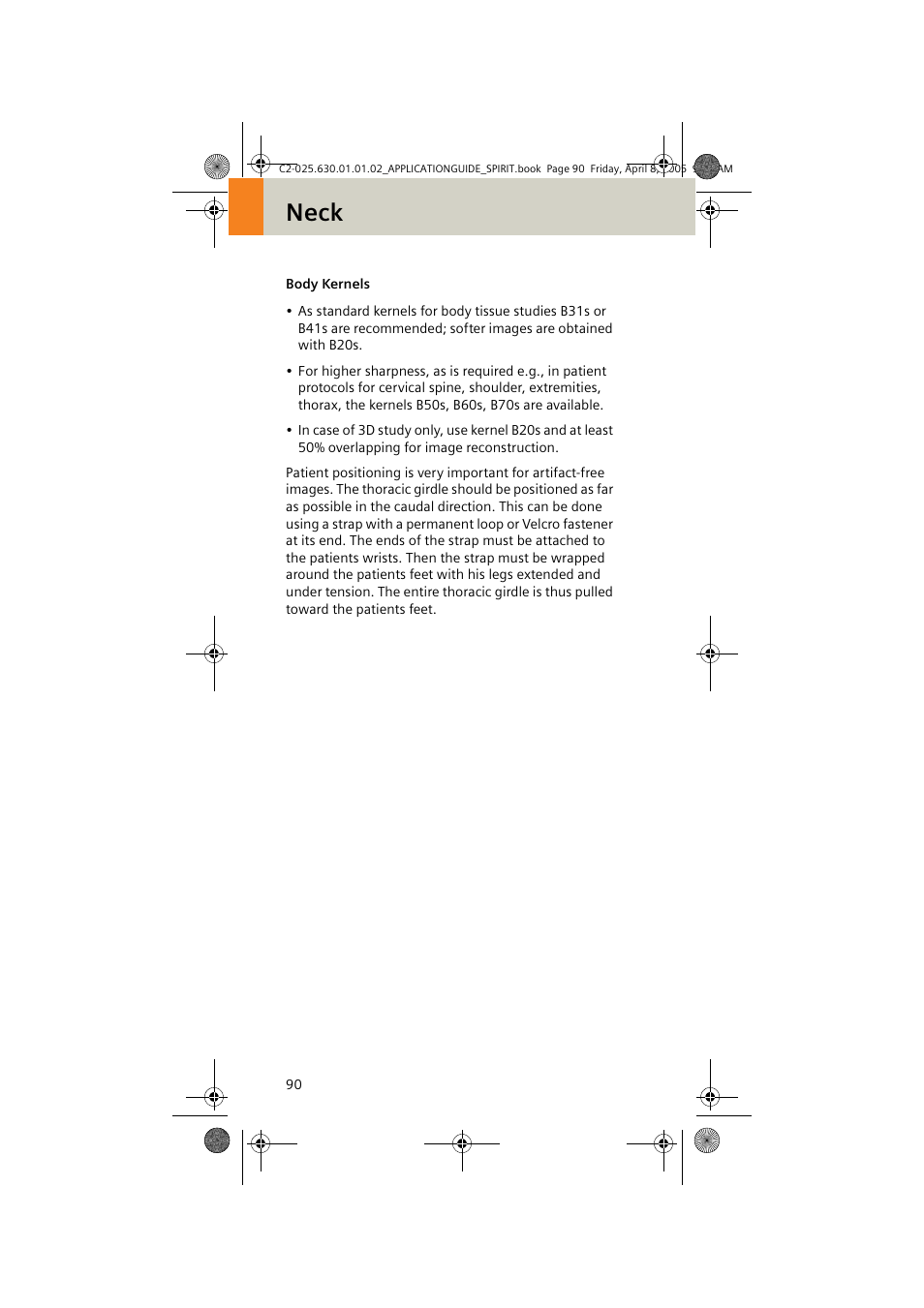 Body kernels, Neck | Siemens syngo CT 2005C User Manual | Page 90 / 321