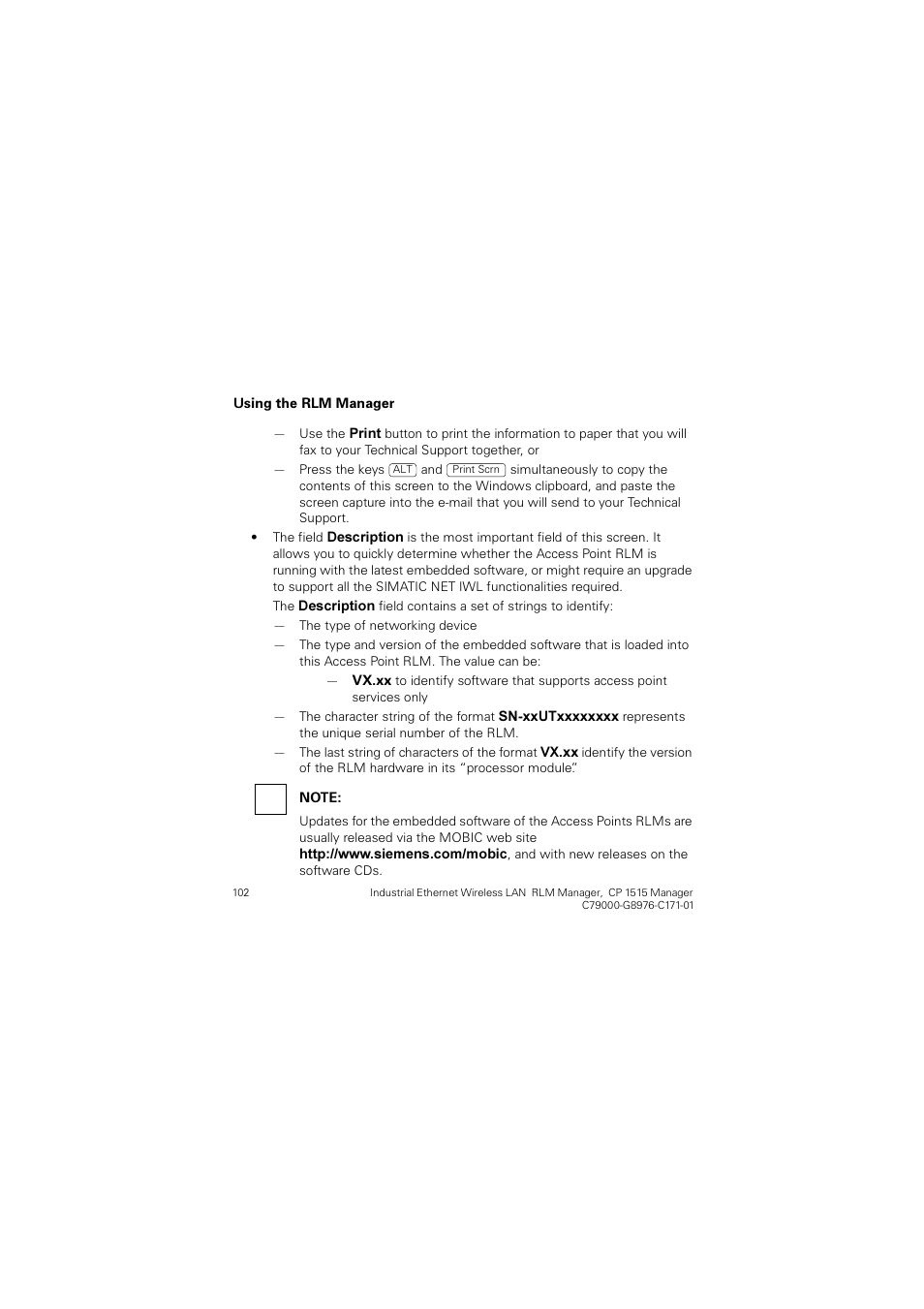 Siemens CP 1515 User Manual | Page 102 / 299