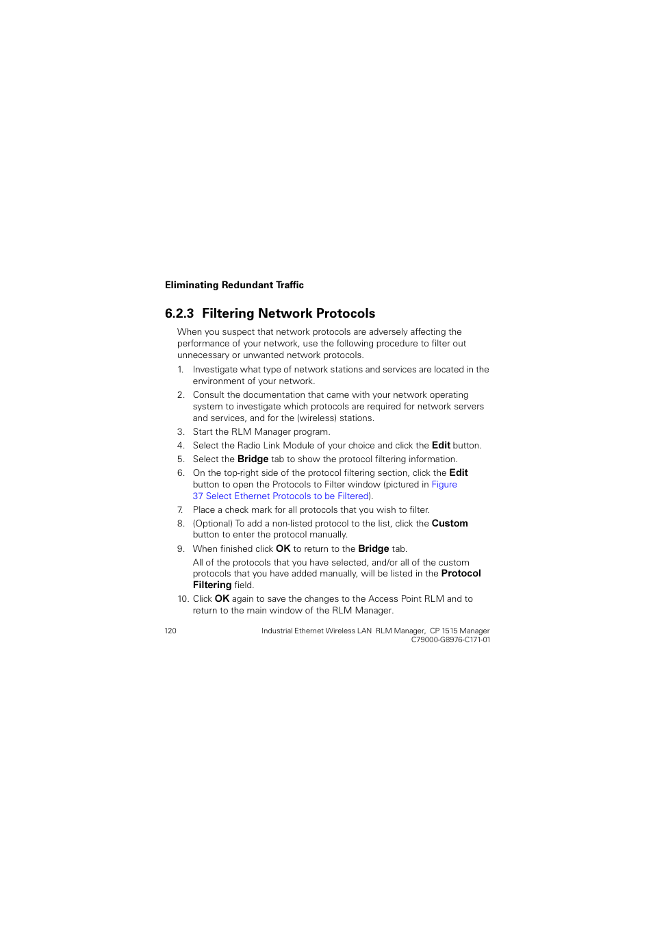 3 filtering network protocols, Filtering network protocols, Lowhulqj 1hwzrun 3urwrfrov | Siemens CP 1515 User Manual | Page 120 / 299