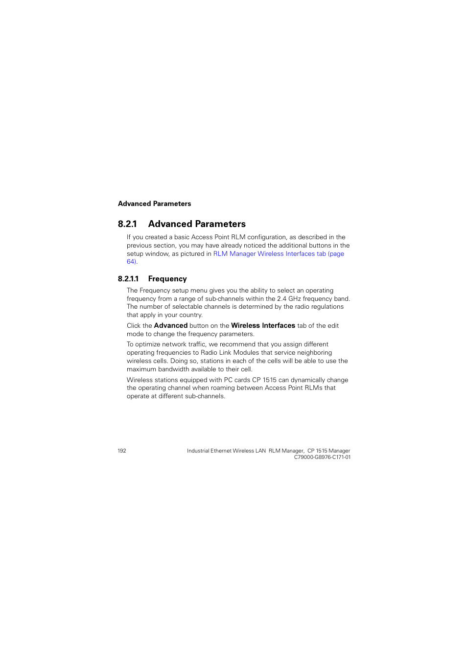 1 advanced parameters, Advanced parameters, Gydqfhg 3dudphwhuv | Siemens CP 1515 User Manual | Page 192 / 299