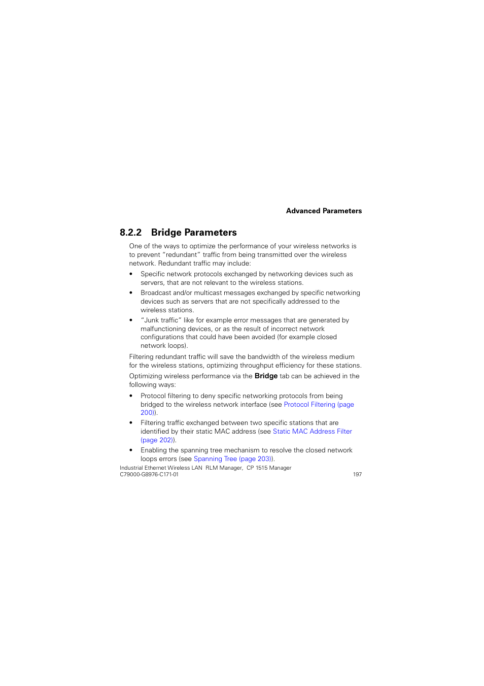 2 bridge parameters, Bridge parameters, Ulgjh 3dudphwhuv | Siemens CP 1515 User Manual | Page 197 / 299