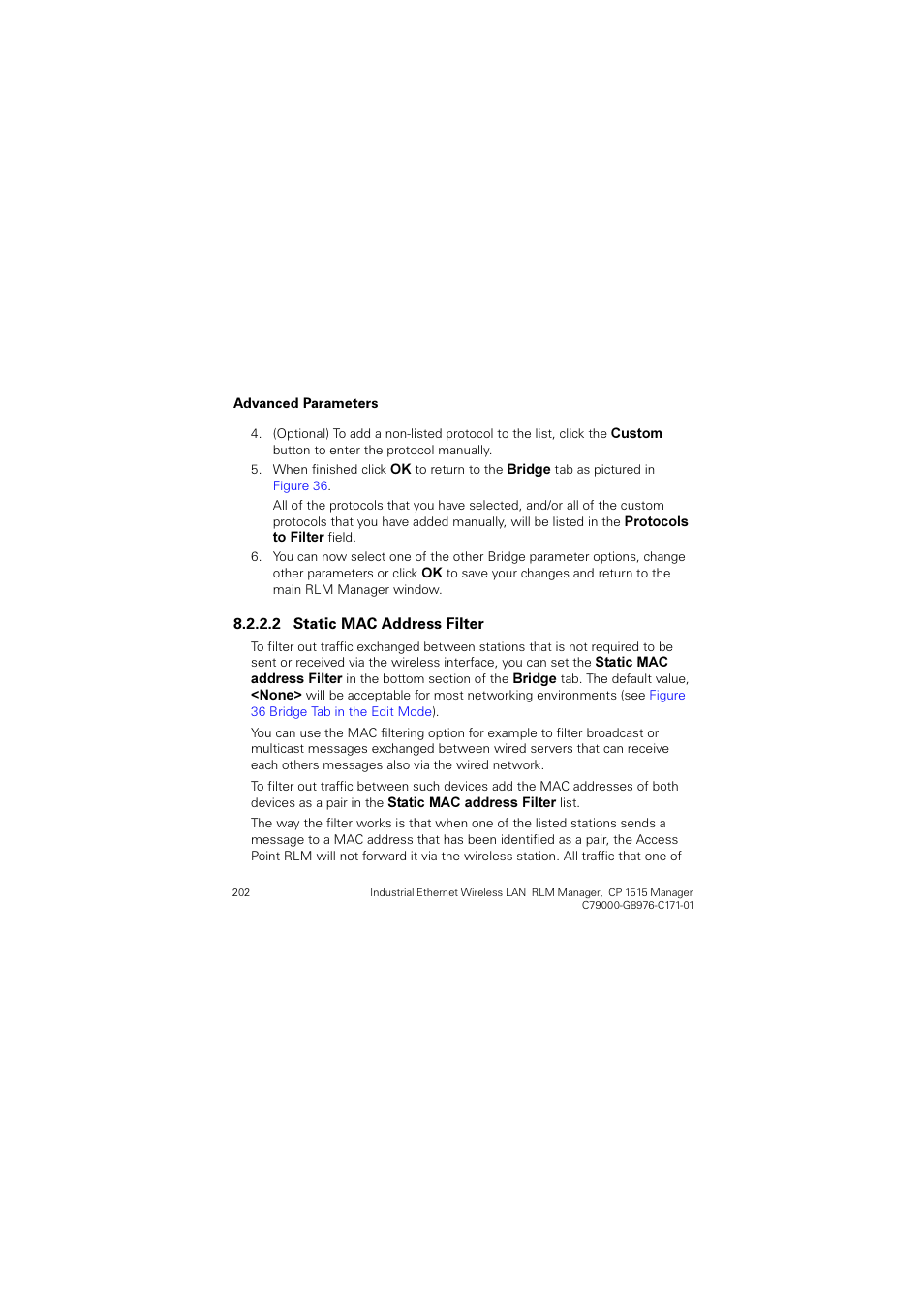 Static mac address filter | Siemens CP 1515 User Manual | Page 202 / 299