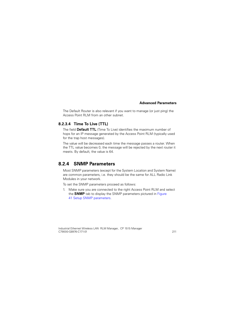 4 snmp parameters, Snmp parameters | Siemens CP 1515 User Manual | Page 211 / 299