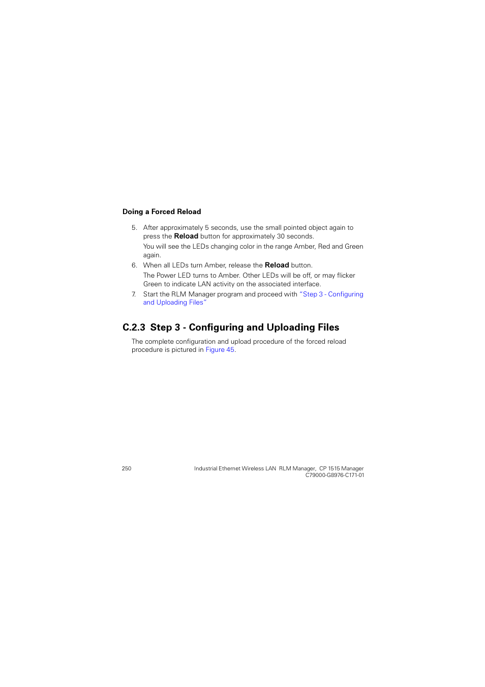 C.2.3 step 3 - configuring and uploading files, Step 3 - configuring and uploading files, 6whs   &rqiljxulqj dqg 8sordglqj )lohv | Siemens CP 1515 User Manual | Page 250 / 299