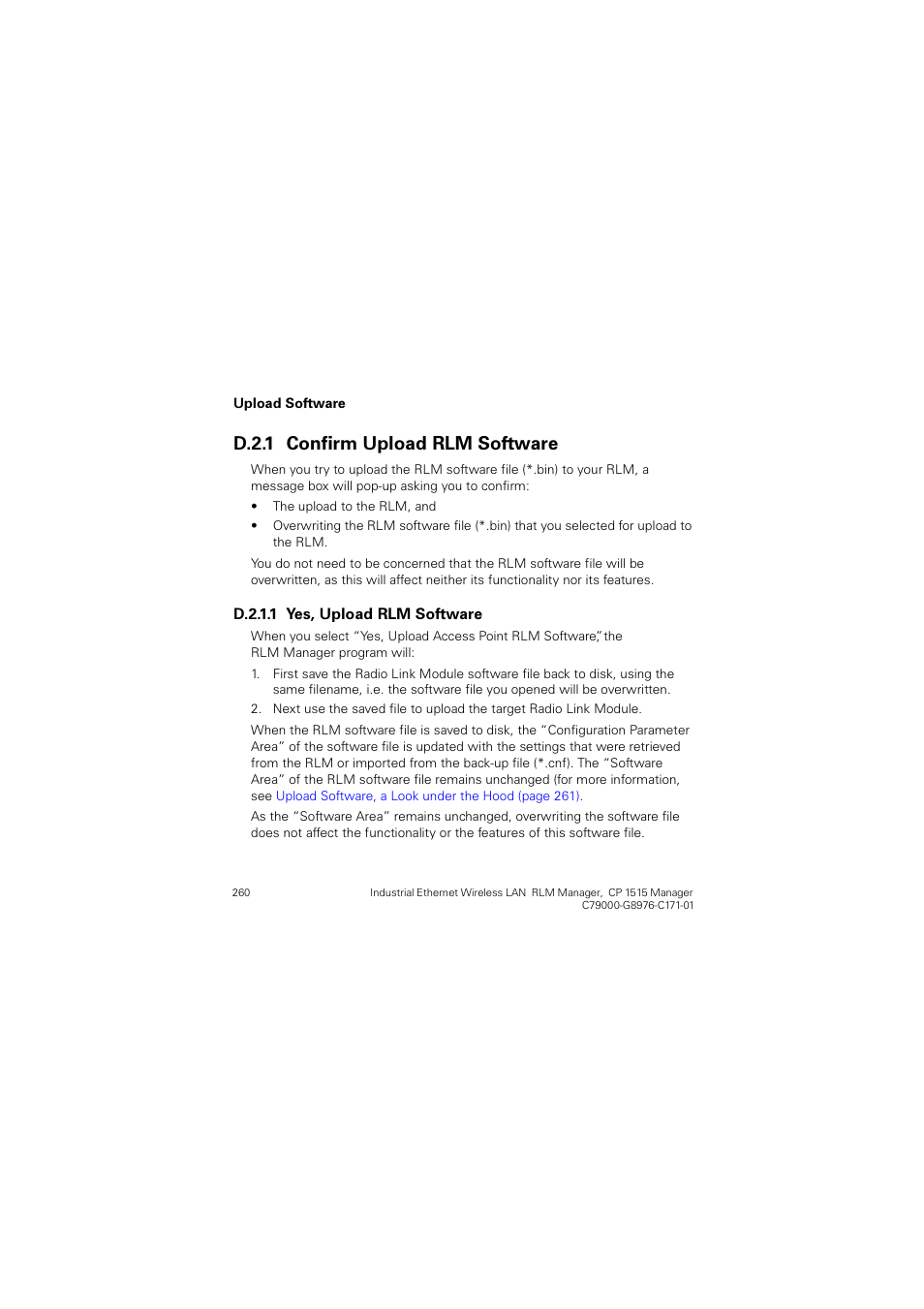 D.2.1 confirm upload rlm software, Rqilup 8sordg 5/0 6riwzduh | Siemens CP 1515 User Manual | Page 260 / 299