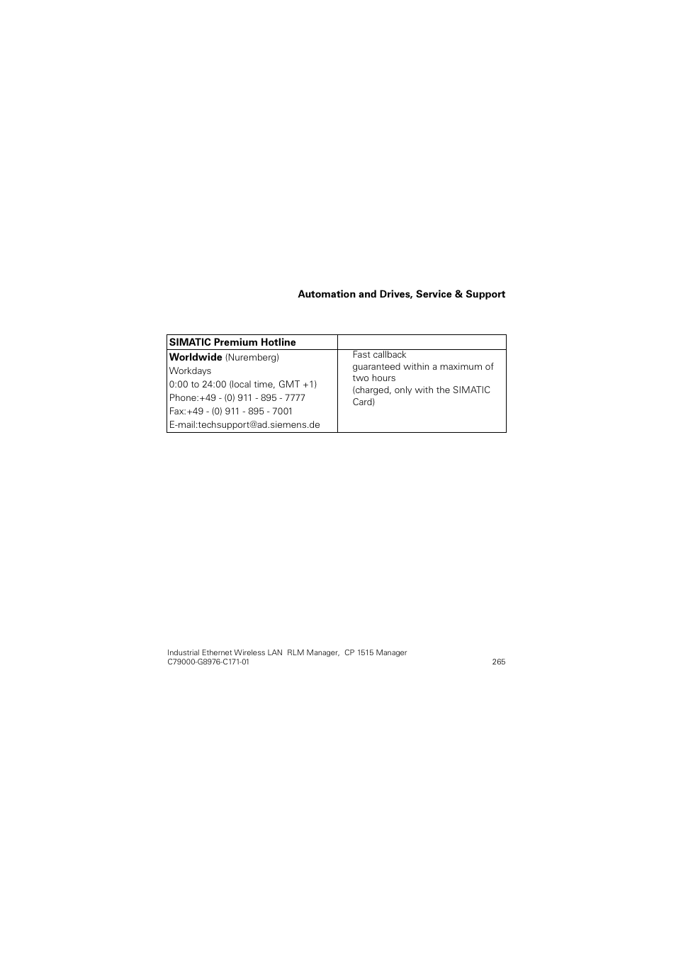 Siemens CP 1515 User Manual | Page 265 / 299