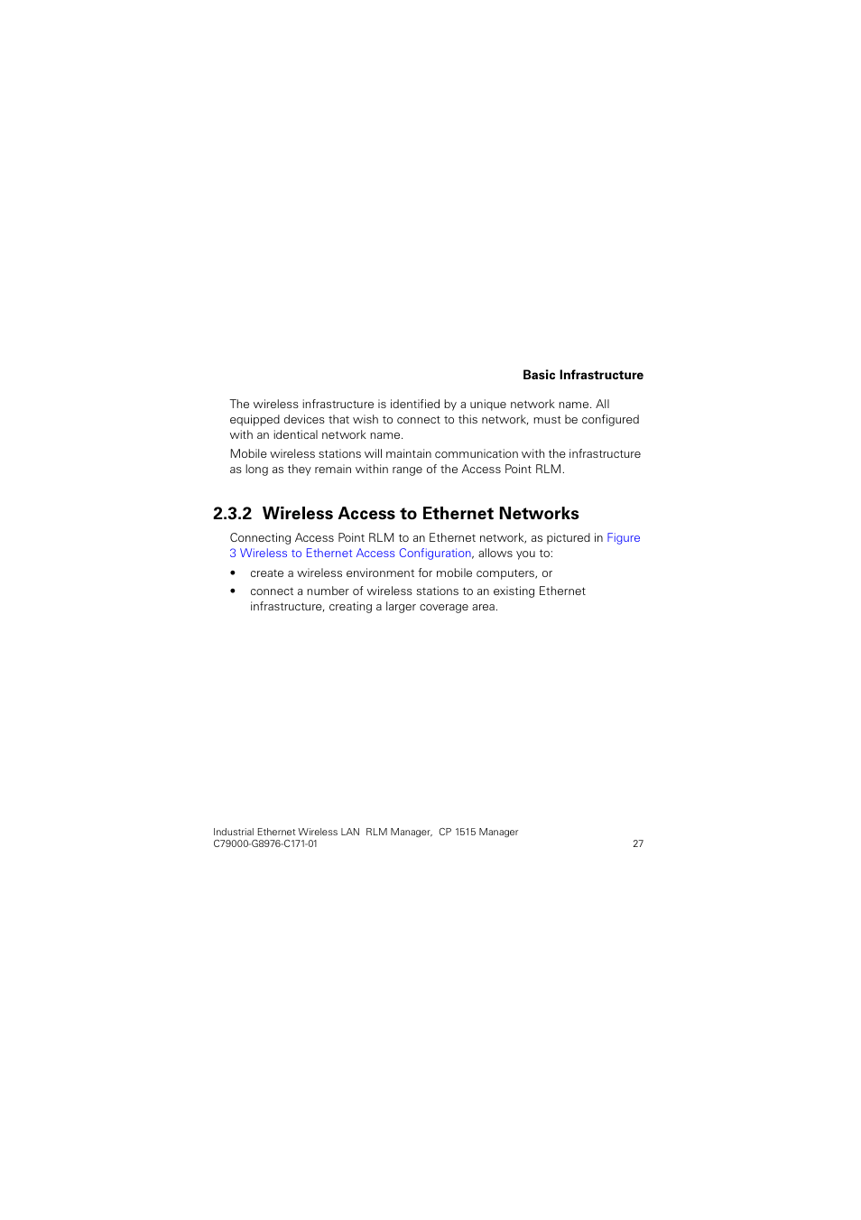 2 wireless access to ethernet networks, Wireless access to ethernet networks, Luhohvv $ffhvv wr (wkhuqhw 1hwzrunv | Siemens CP 1515 User Manual | Page 27 / 299