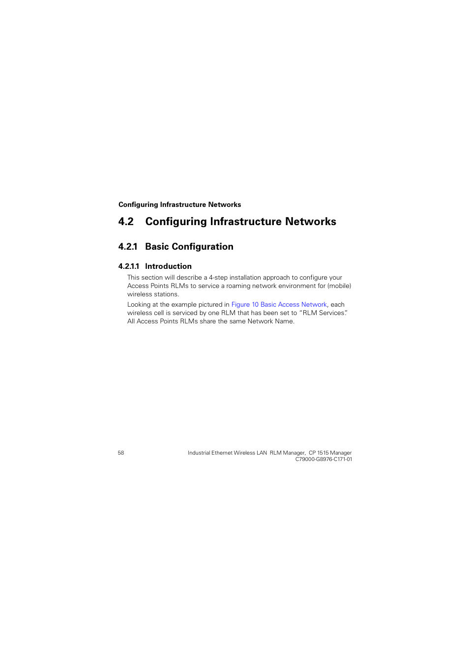 2 configuring infrastructure networks, 1 basic configuration, Configuring infrastructure networks | Basic configuration, Will, Rqiljxulqj ,qiudvwuxfwxuh 1hwzrunv, Dvlf &rqiljxudwlrq | Siemens CP 1515 User Manual | Page 58 / 299