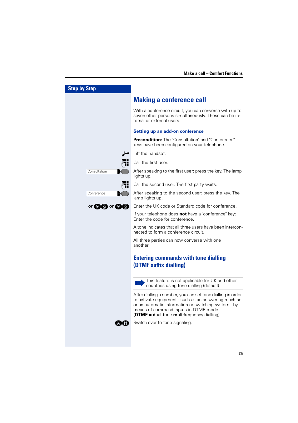 Making a conference call | Siemens HiPath 4000 User Manual | Page 25 / 51