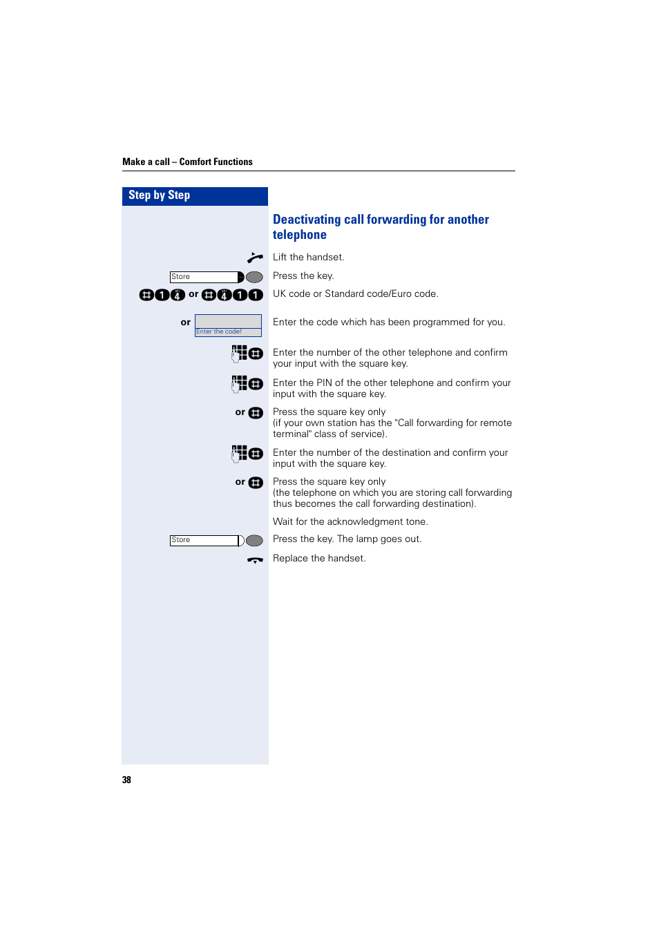 Deactivating call forwarding for another telephone | Siemens HiPath 4000 User Manual | Page 38 / 51