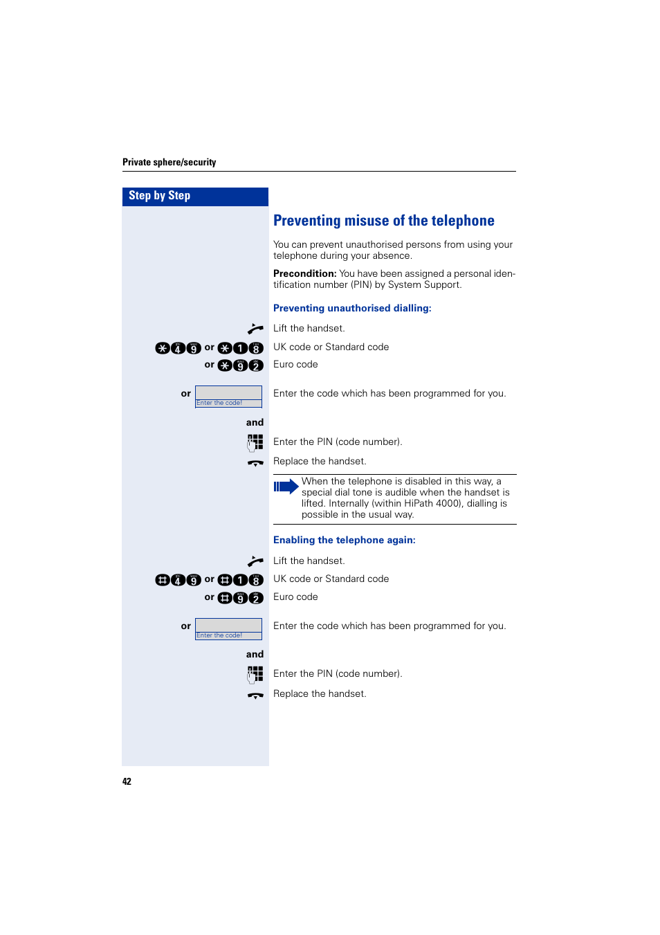 Preventing misuse of the telephone | Siemens HiPath 4000 User Manual | Page 42 / 51