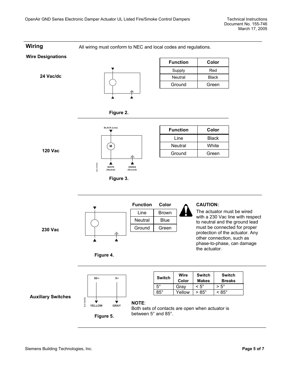 Wiring | Siemens OpenAir GND Series User Manual | Page 5 / 7