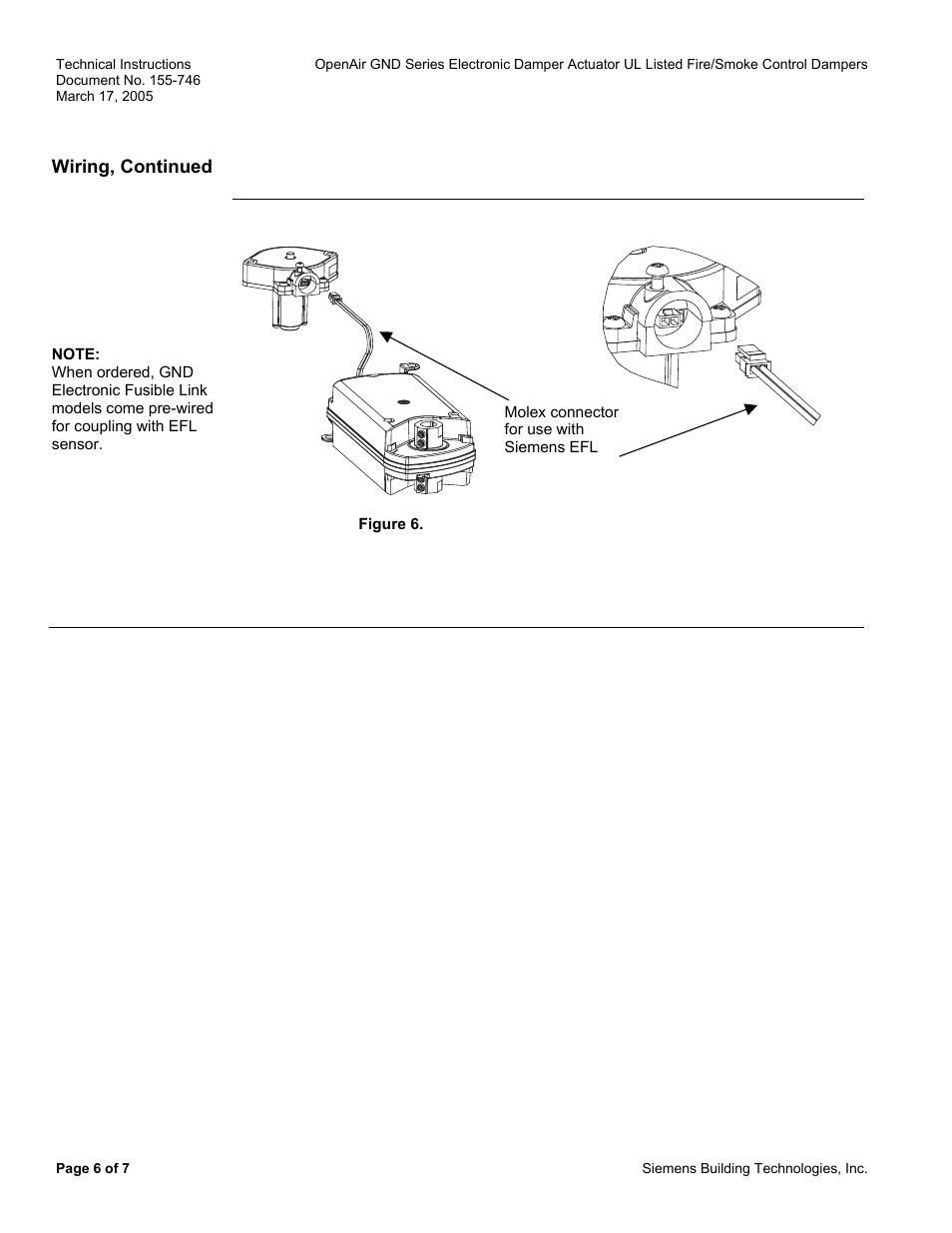 Wiring, continued | Siemens OpenAir GND Series User Manual | Page 6 / 7