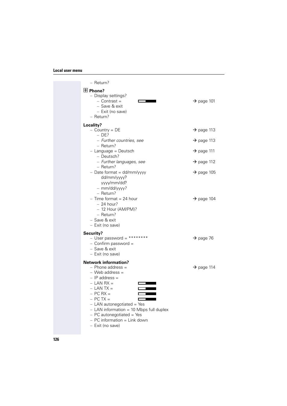 Siemens OPENSTAGE 20 5000 User Manual | Page 126 / 130