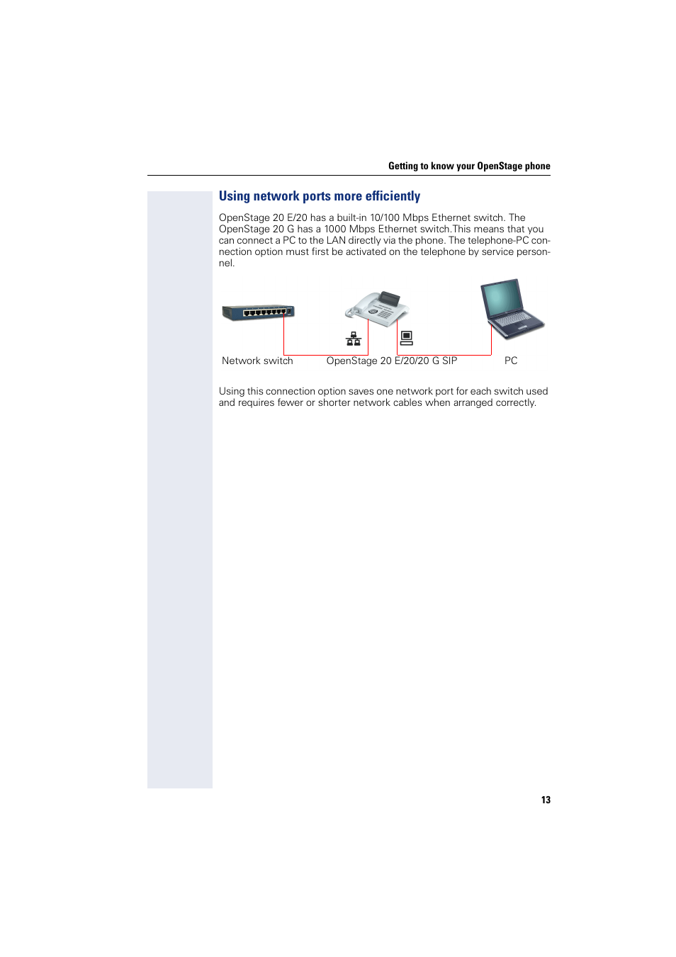 Using network ports more efficiently | Siemens OPENSTAGE 20 5000 User Manual | Page 13 / 130