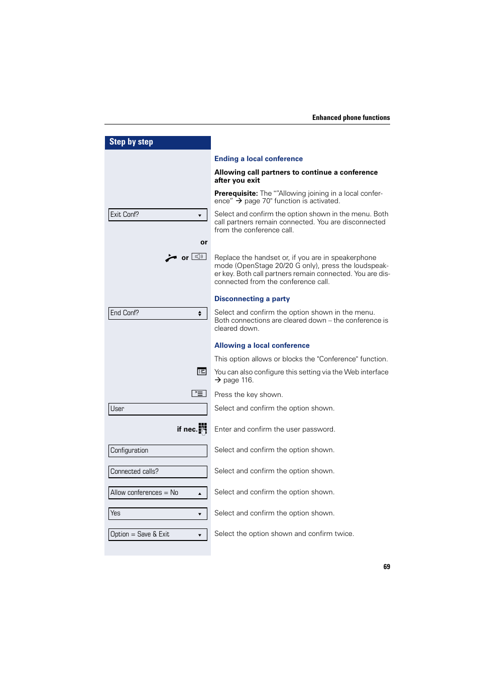 Siemens OPENSTAGE 20 5000 User Manual | Page 69 / 130