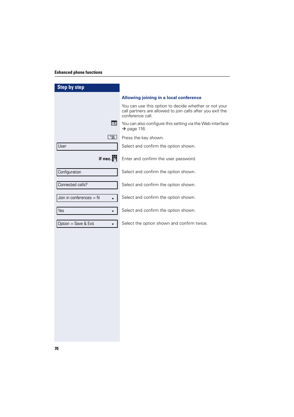 Siemens OPENSTAGE 20 5000 User Manual | Page 70 / 130