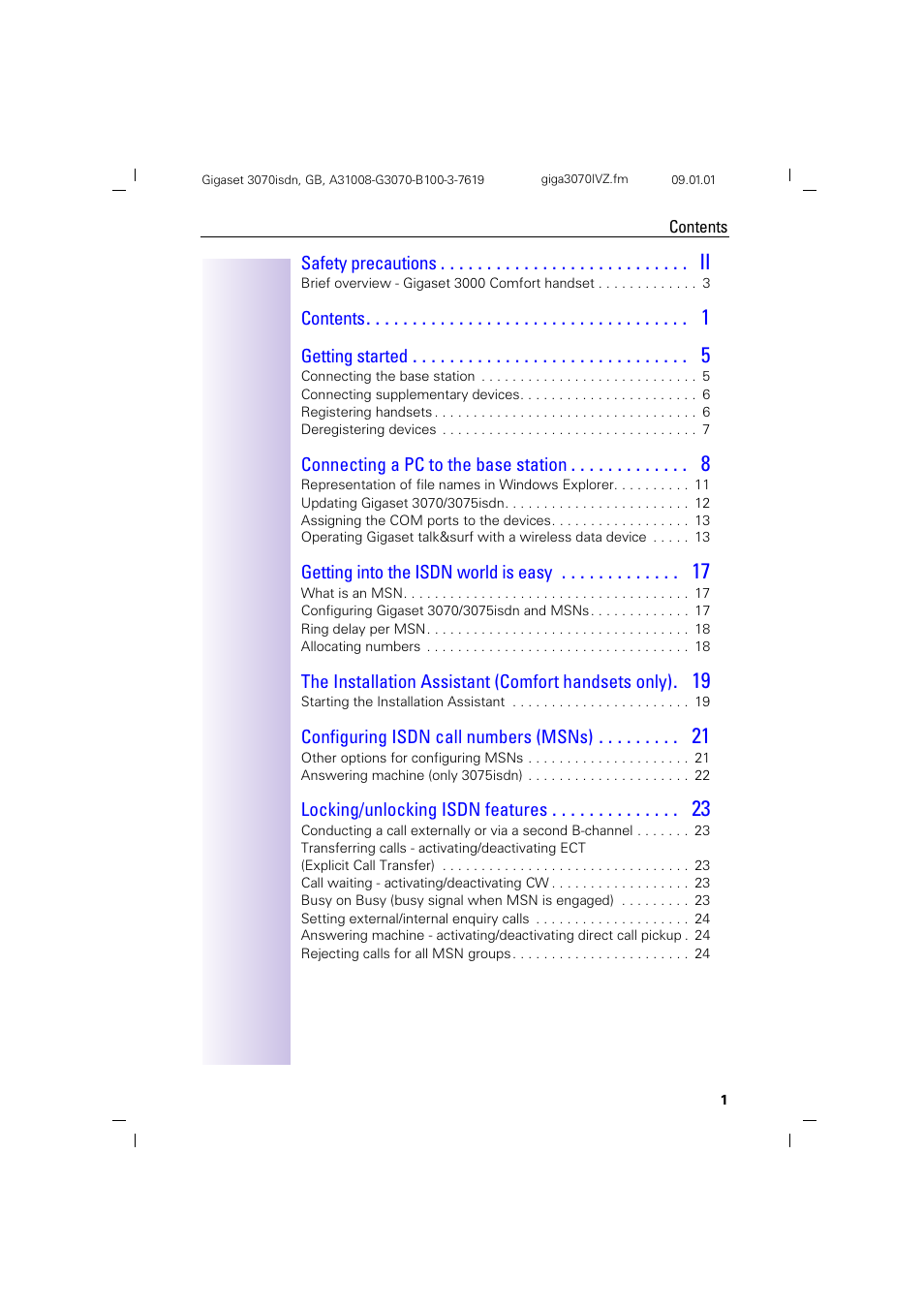 Siemens Gigaset 75 User Manual | Page 5 / 83