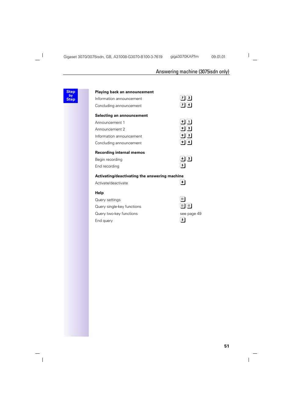 Siemens Gigaset 75 User Manual | Page 55 / 83