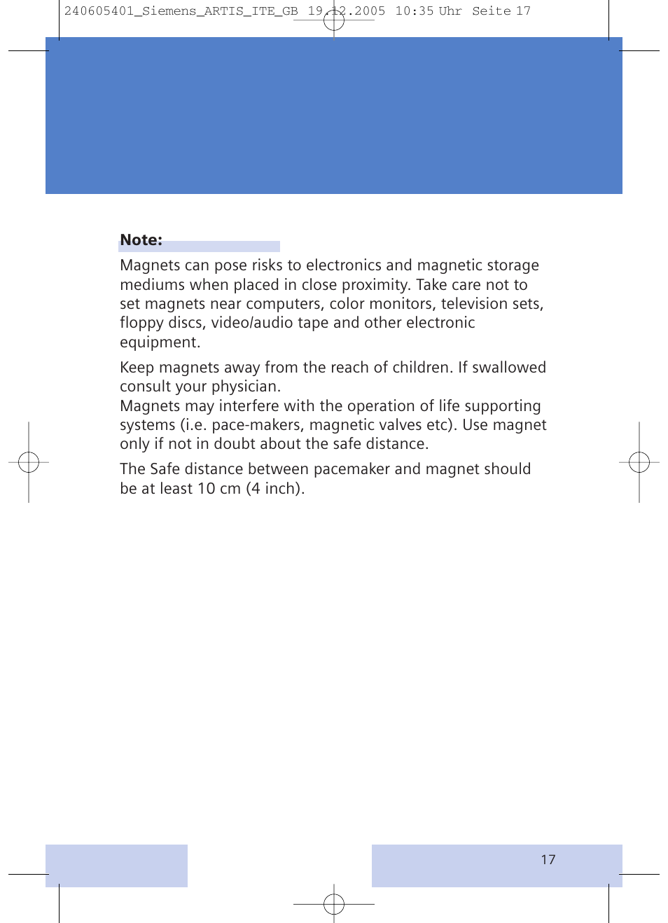 Siemens hearing systems User Manual | Page 17 / 24