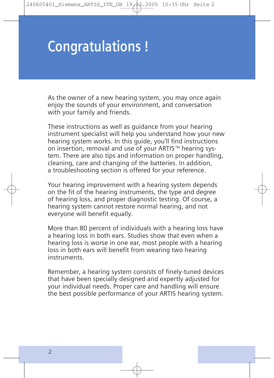 Siemens hearing systems User Manual | Page 2 / 24