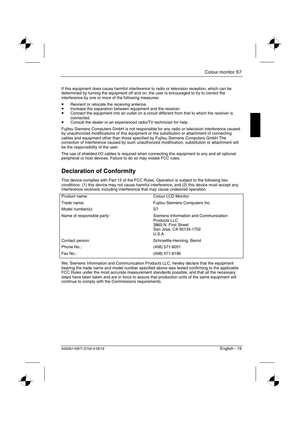 Declaration of conformity | Siemens S7 User Manual | Page 21 / 21