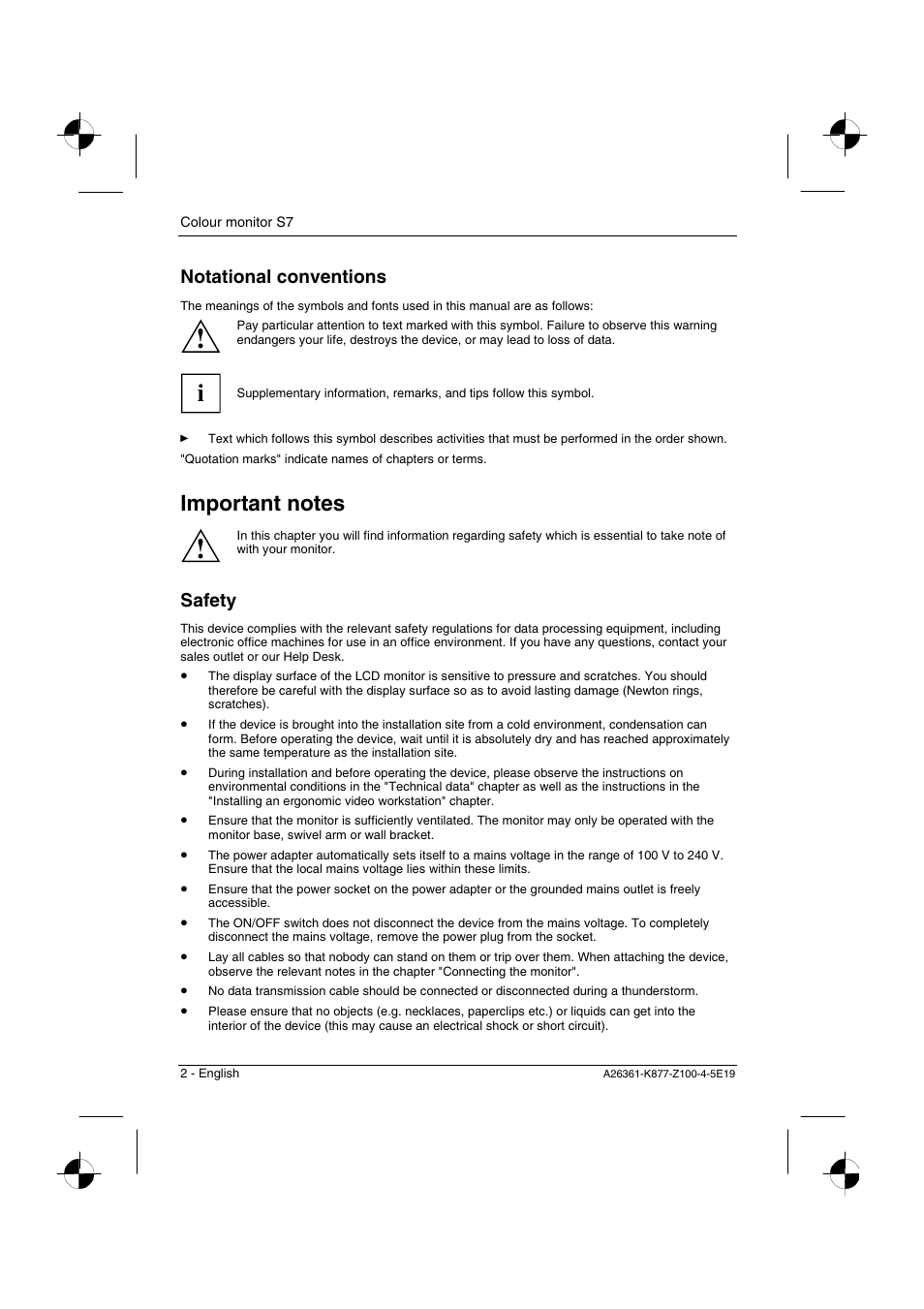 Notational conventions, Safety | Siemens S7 User Manual | Page 4 / 21