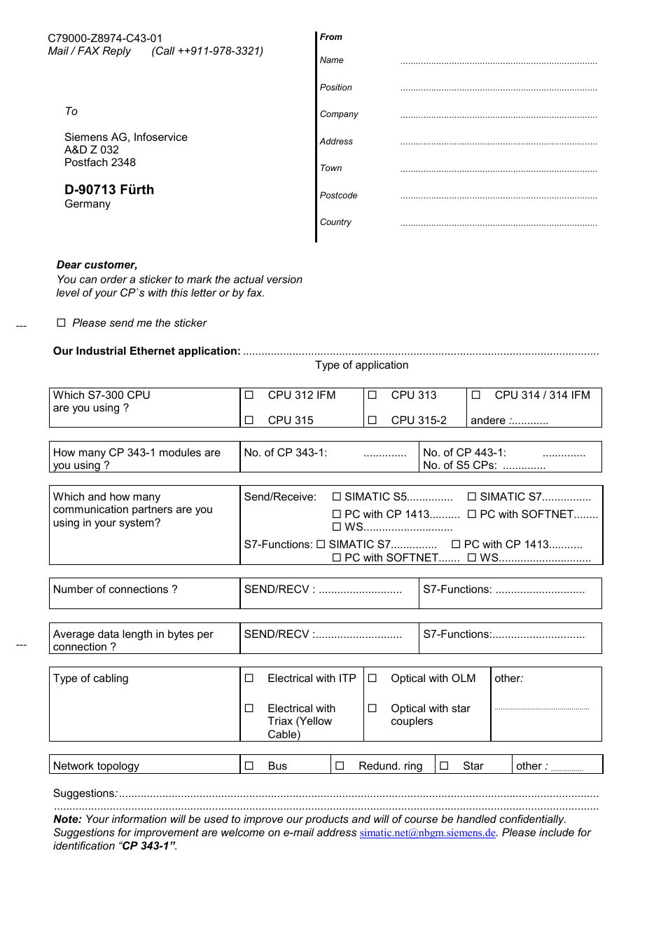 Siemens SIMATIC NET CP 343-1 User Manual | Page 21 / 22