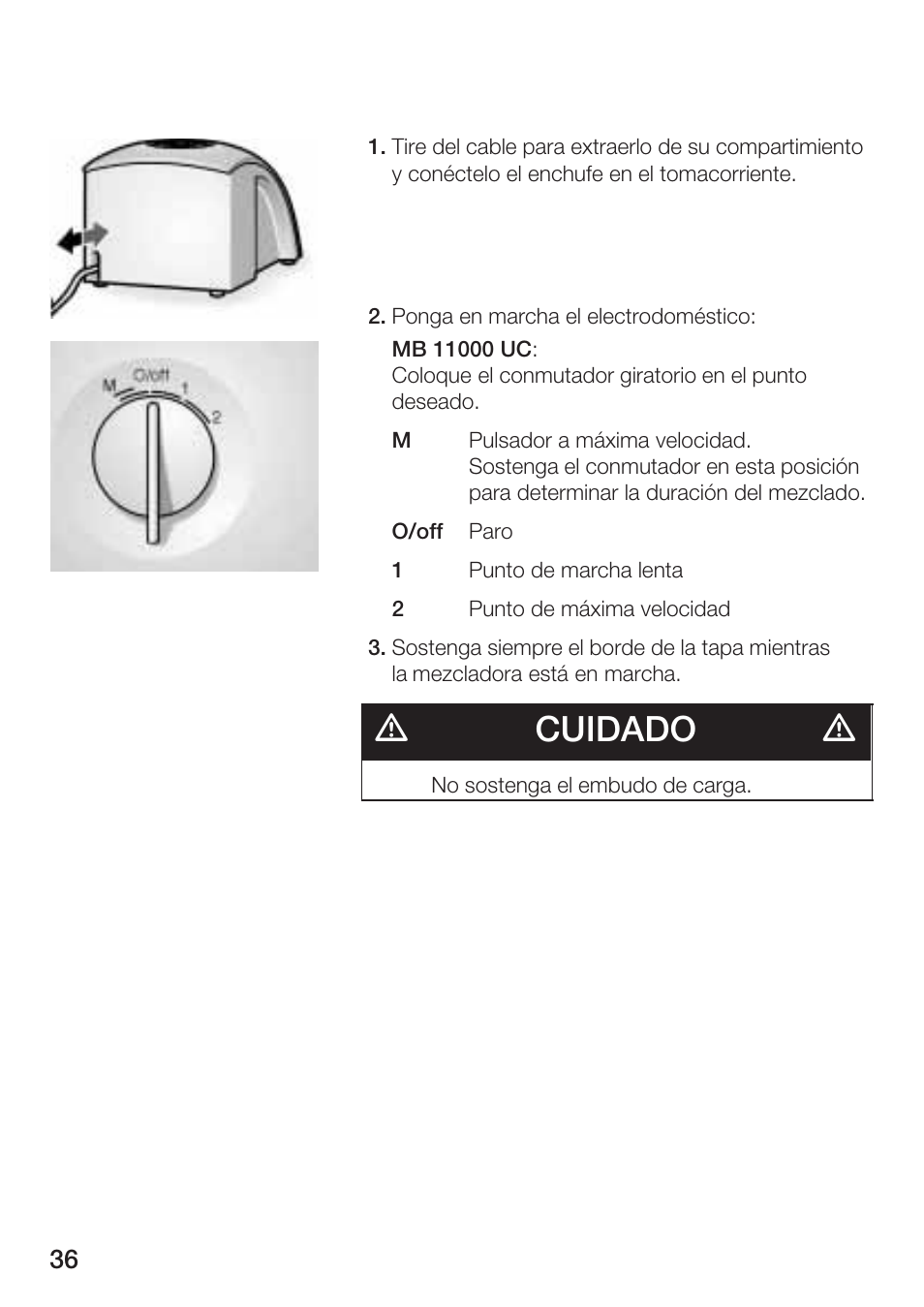 Dcuidado d | Siemens MB 11000 UC User Manual | Page 36 / 48