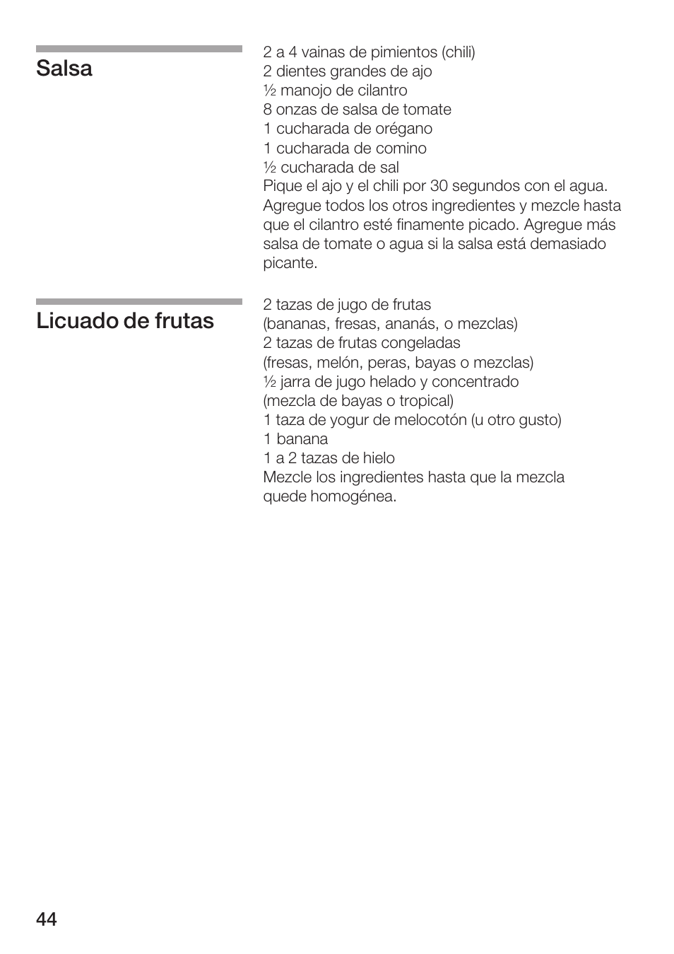 Salsa licuado de frutas | Siemens MB 11000 UC User Manual | Page 44 / 48