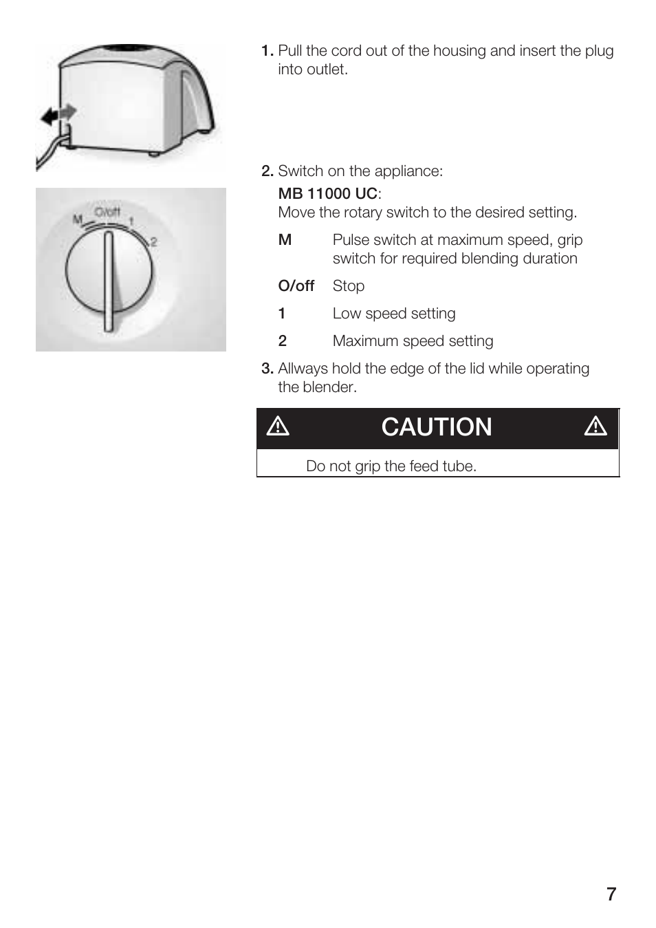 Dcaution d | Siemens MB 11000 UC User Manual | Page 7 / 48