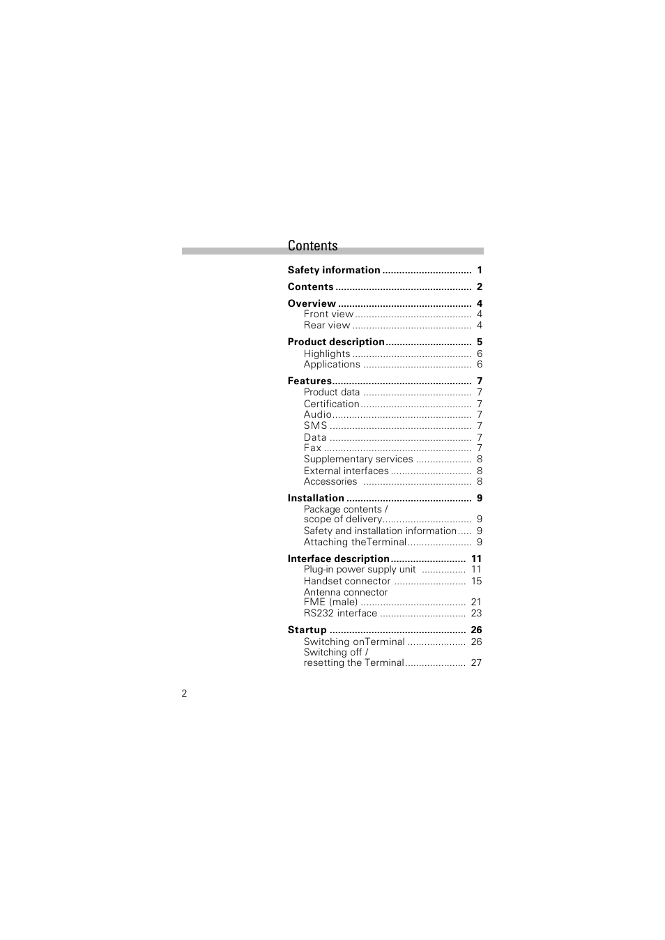 Siemens Terminal TC35 User Manual | Page 4 / 39