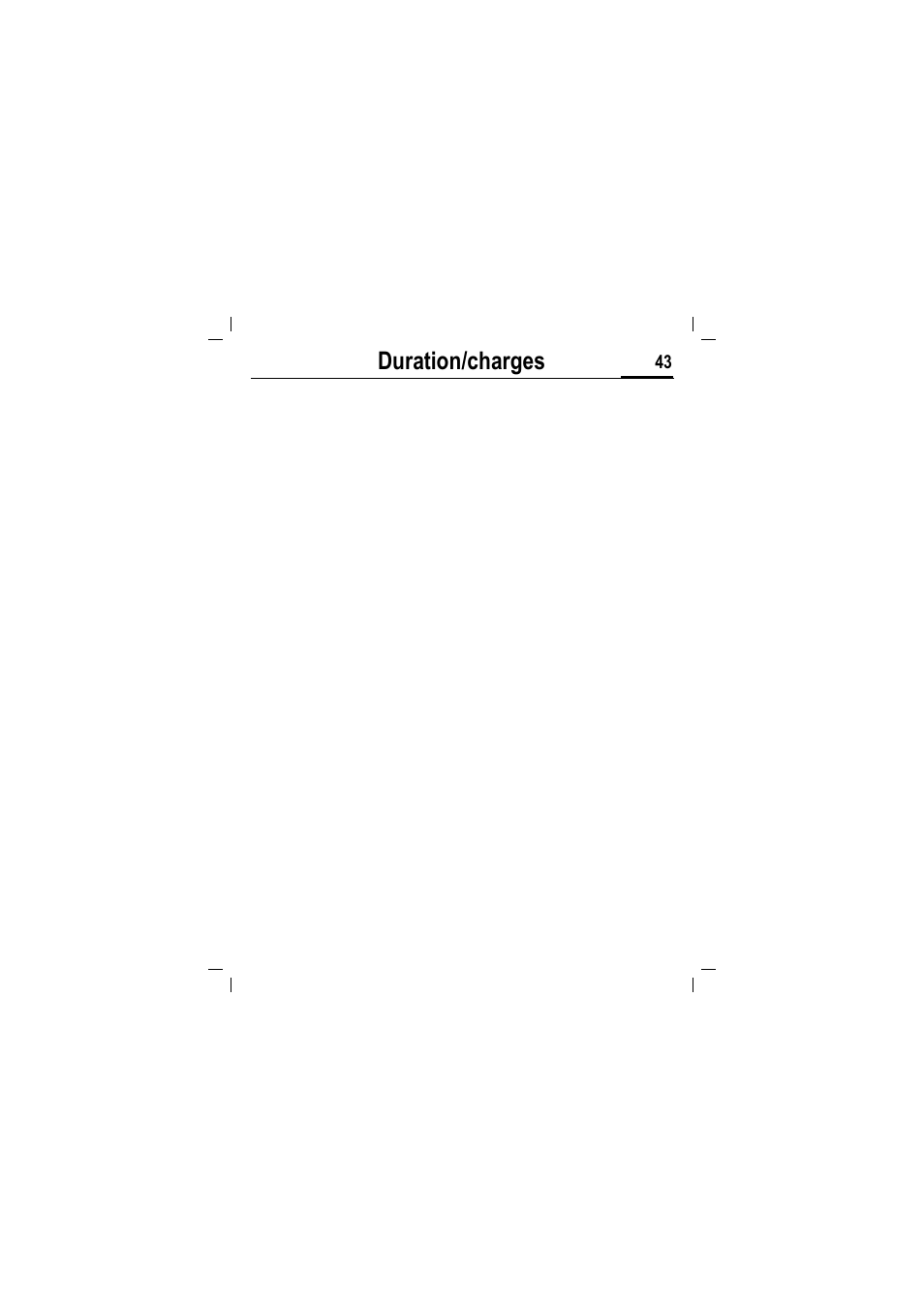 Duration/charges | Siemens MT50 User Manual | Page 45 / 96