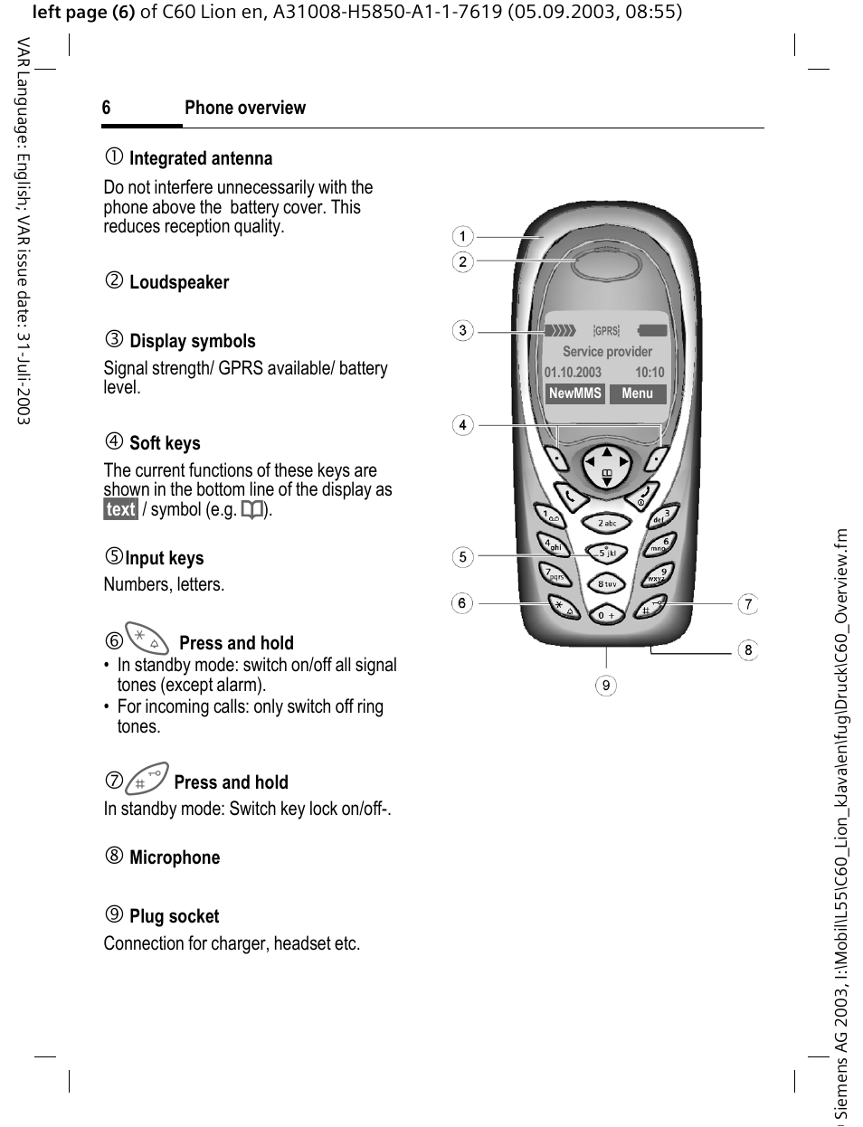 Siemens C60 User Manual | Page 7 / 112