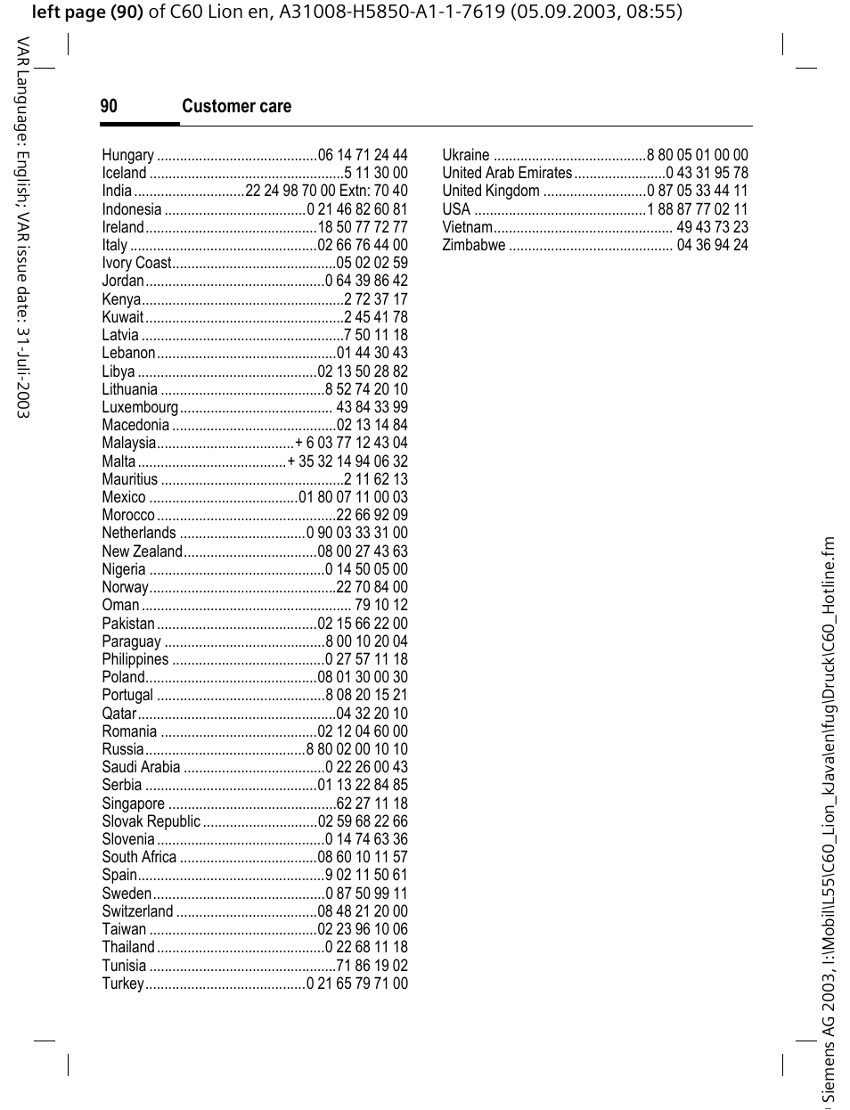 Siemens C60 User Manual | Page 91 / 112