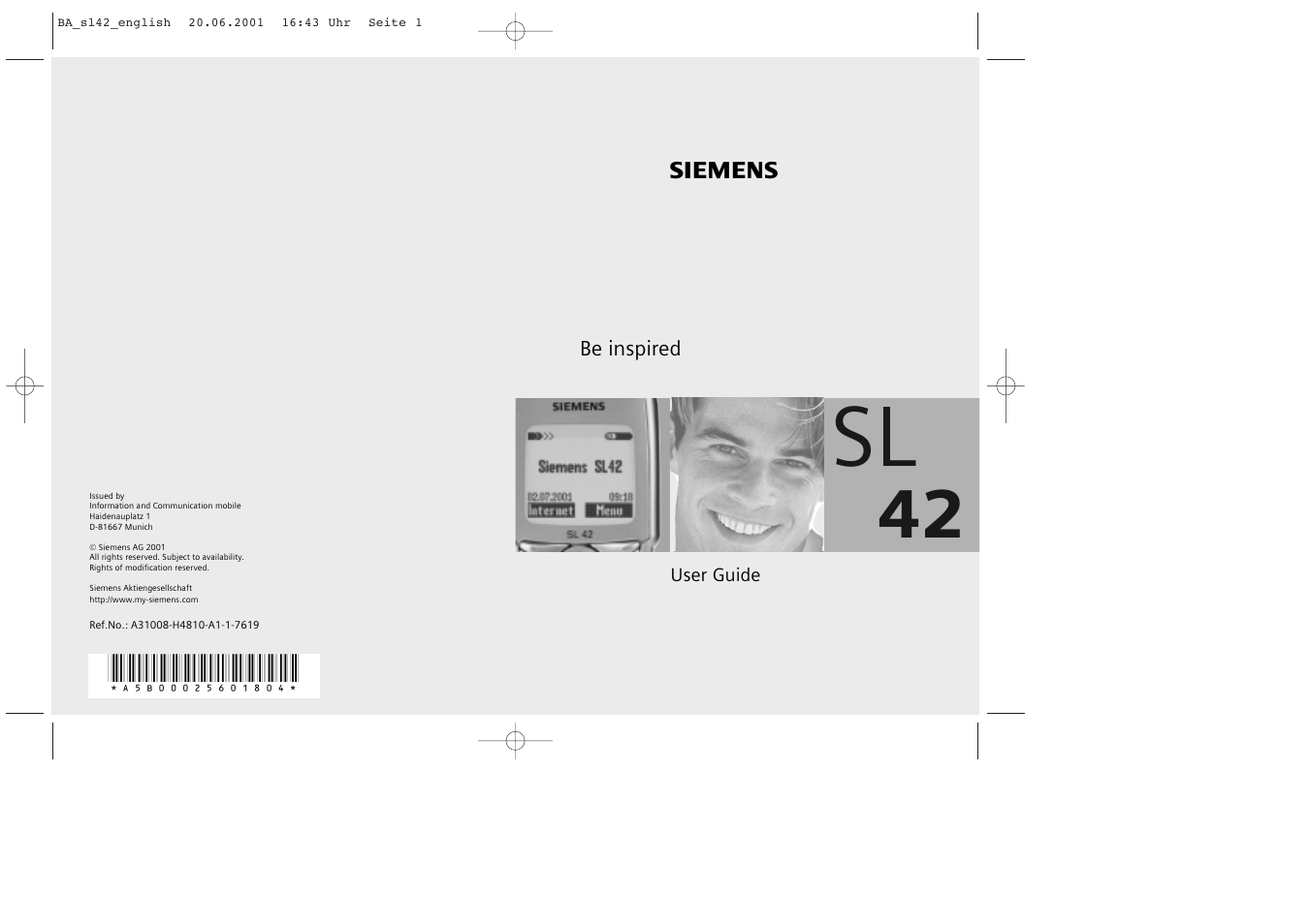 Siemens SL 42 User Manual | 86 pages