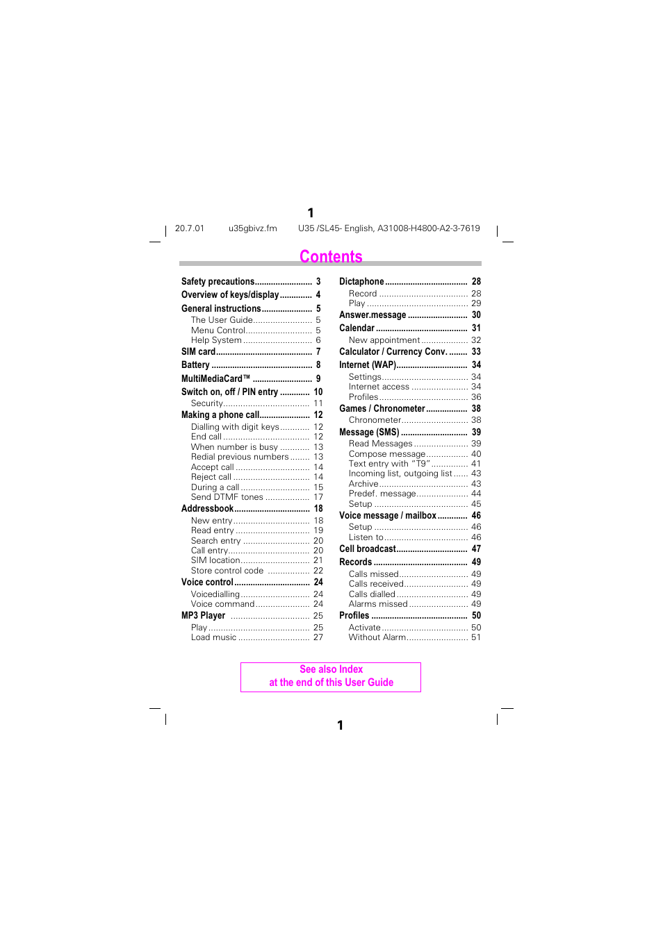 Rqwhqwv | Siemens SL 42 User Manual | Page 3 / 86