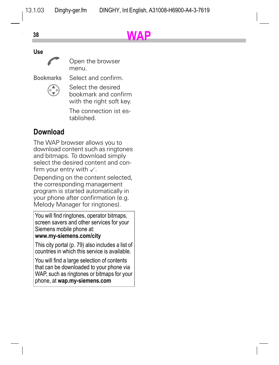 Download | Siemens CL50 User Manual | Page 39 / 86