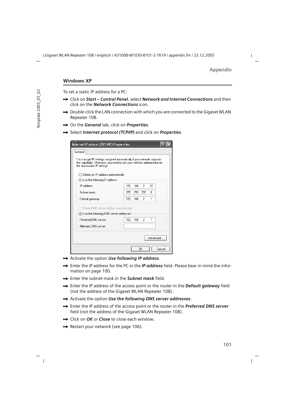 Windows xp | Siemens 108 User Manual | Page 103 / 143