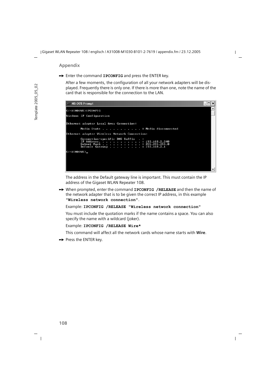 Siemens 108 User Manual | Page 110 / 143