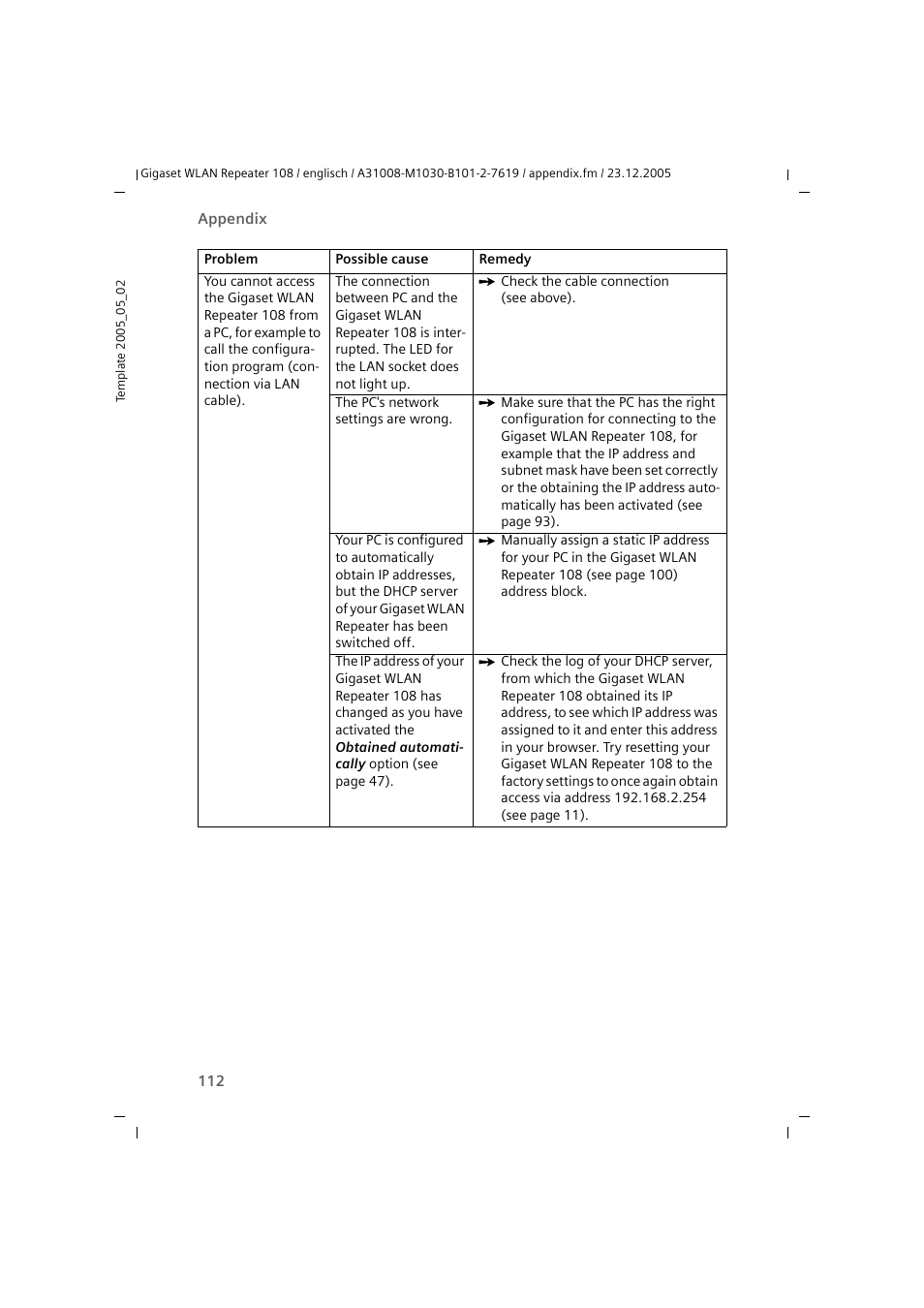 Siemens 108 User Manual | Page 114 / 143