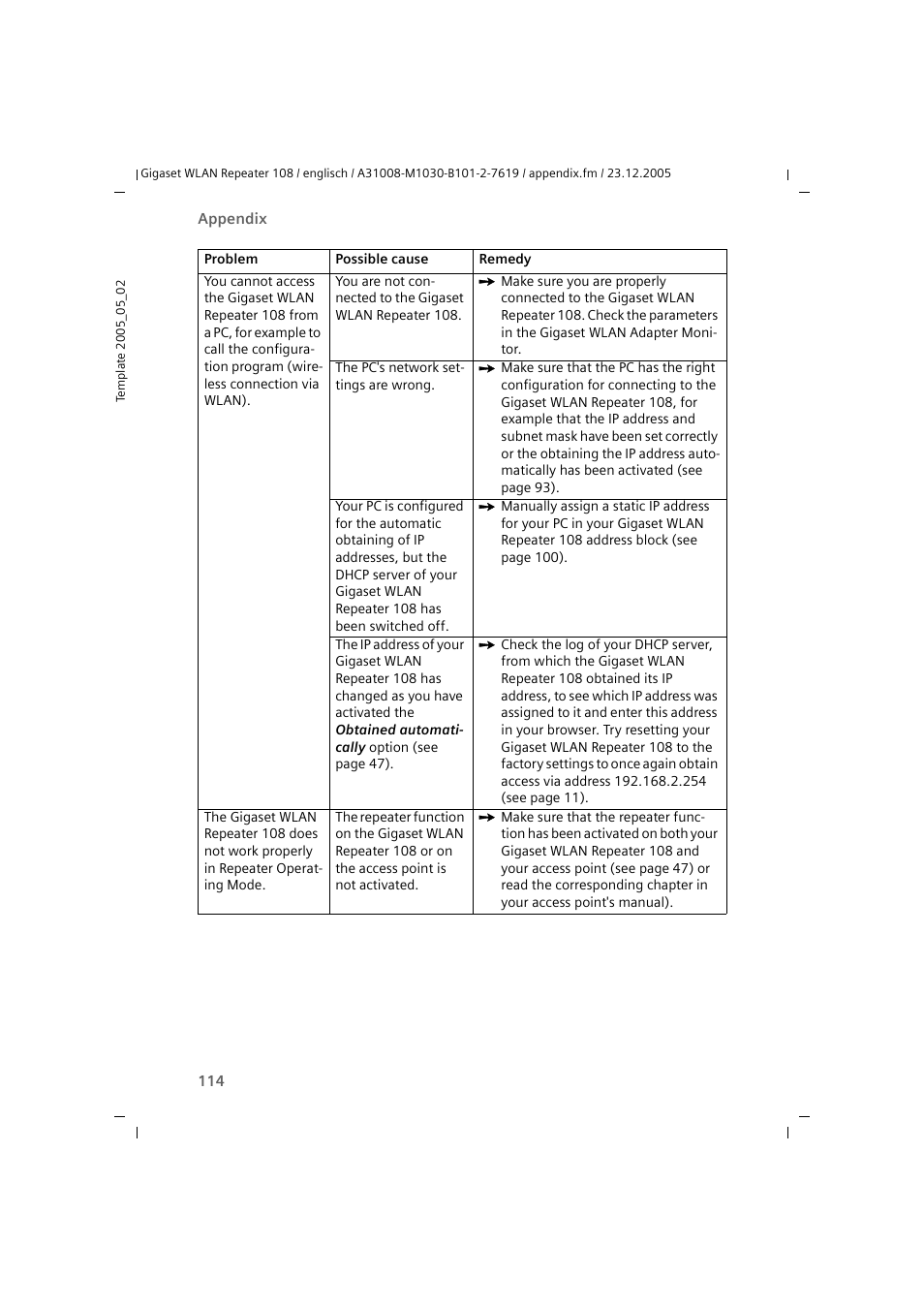 Siemens 108 User Manual | Page 116 / 143