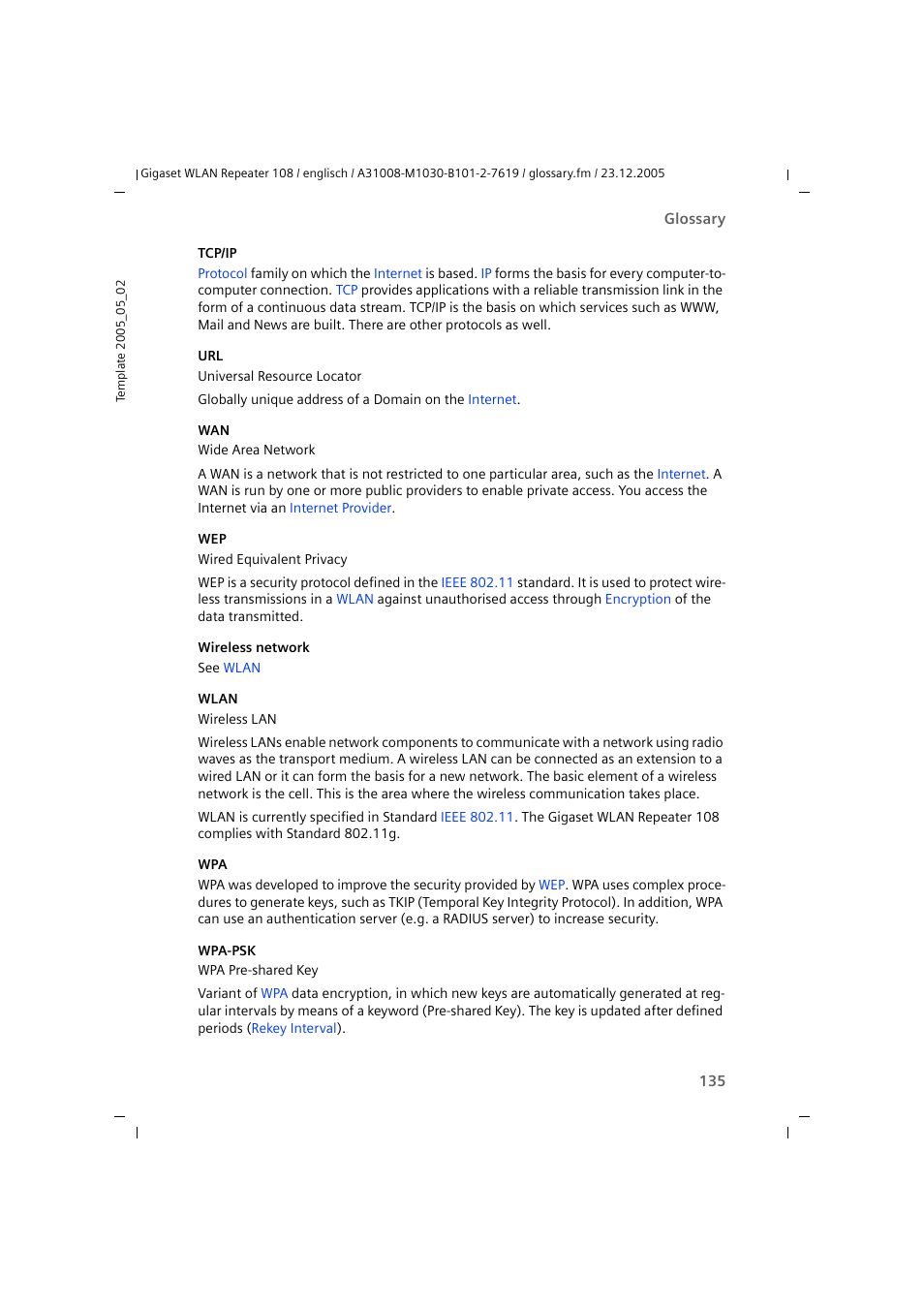 Is a mor, Wpa-psk, Wlan | Encr, Tcp/ip | Siemens 108 User Manual | Page 137 / 143