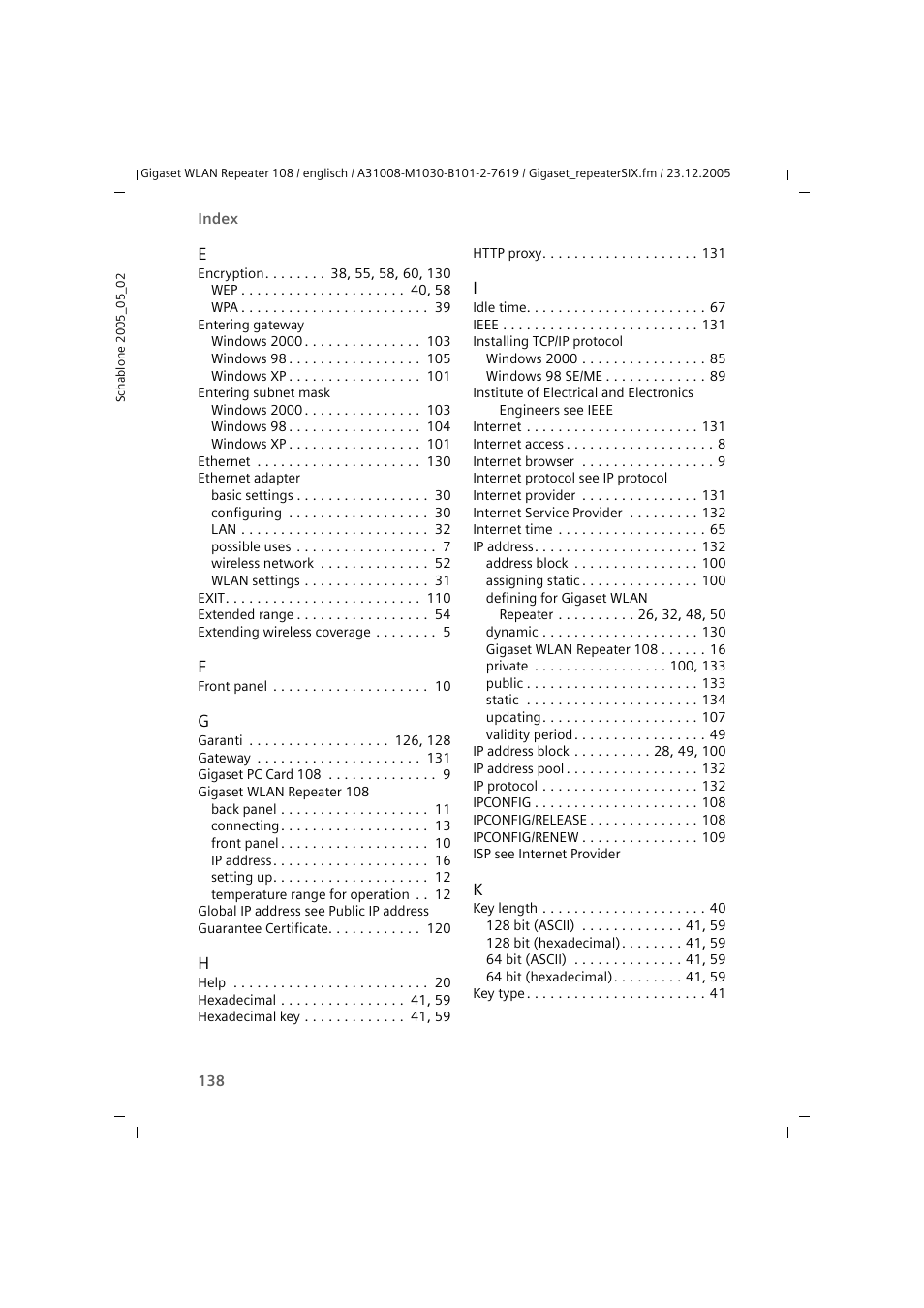 Siemens 108 User Manual | Page 140 / 143