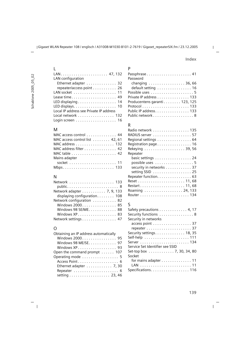 Siemens 108 User Manual | Page 141 / 143