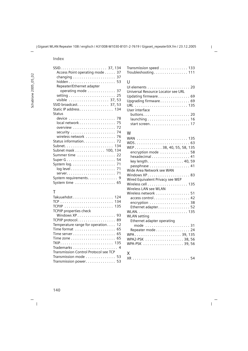 Siemens 108 User Manual | Page 142 / 143