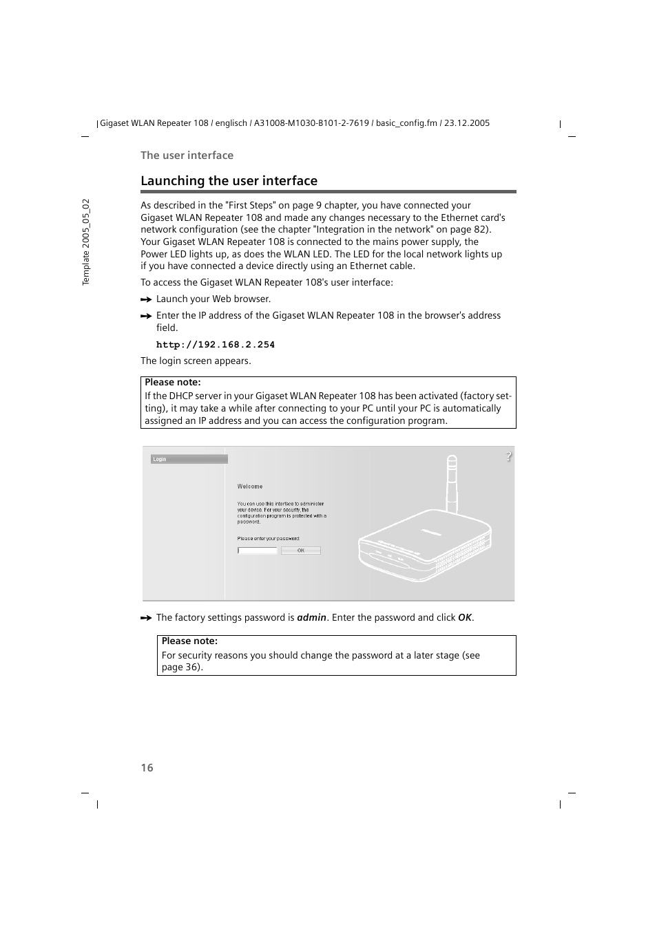 Launching the user interface | Siemens 108 User Manual | Page 18 / 143