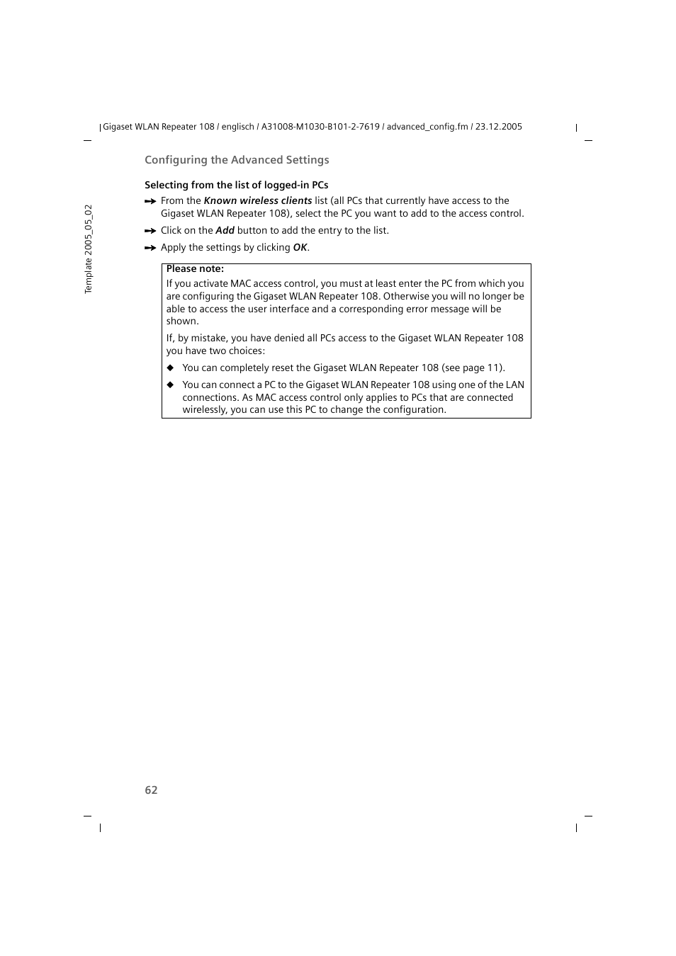 Siemens 108 User Manual | Page 64 / 143