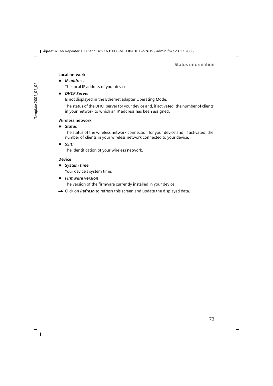 Siemens 108 User Manual | Page 75 / 143